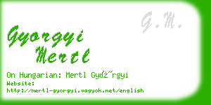 gyorgyi mertl business card